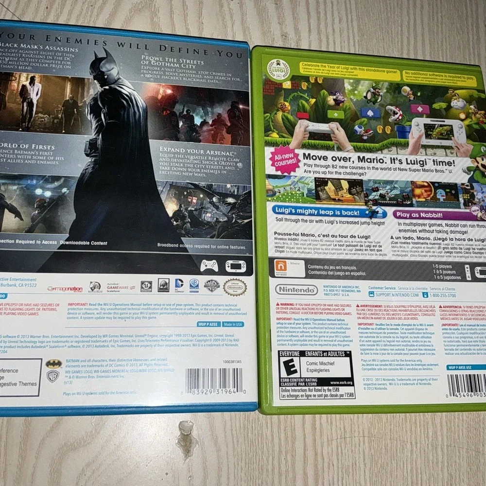 Wii‎ U Nintendo Lot Of 2 Games